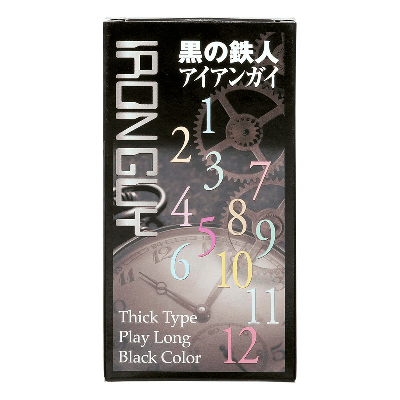 Japan Medical - 黑之鐵人 持久激凸點 12 片裝(日本版) 乳膠安全套