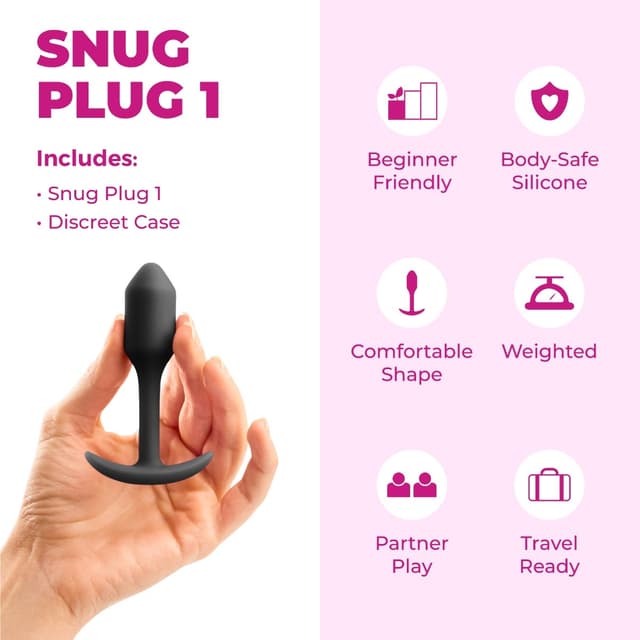 b-Vibe Snug Plug 1 入門加重後庭塞