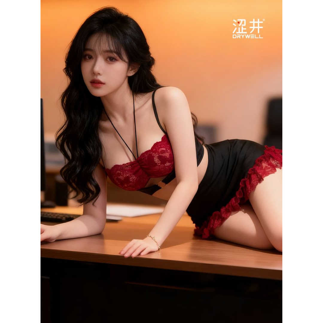 Drywell Z07 蕾絲情趣服裝 「制服妖姬」紅黑色