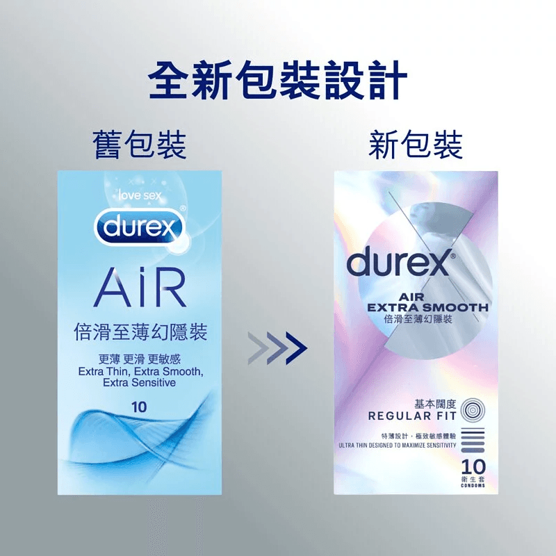 Durex 杜蕾斯 倍滑至薄幻隐装 10 片装 乳膠安全套