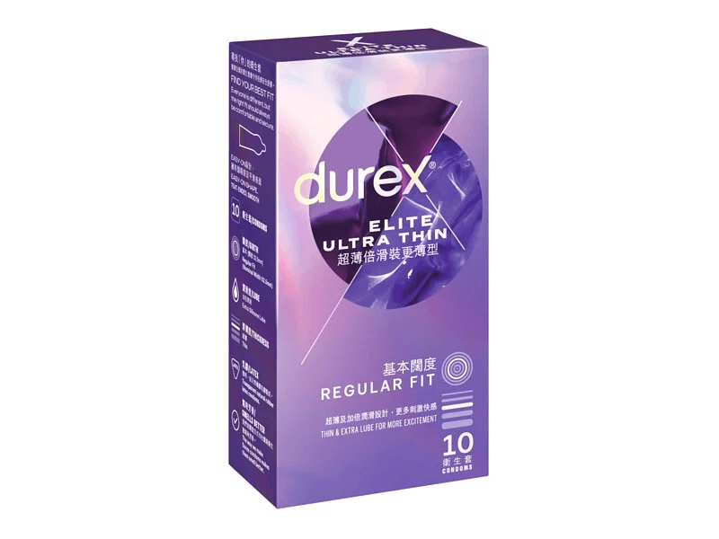 Durex 杜蕾斯 超薄倍滑裝更薄型 10 片裝 乳膠安全套