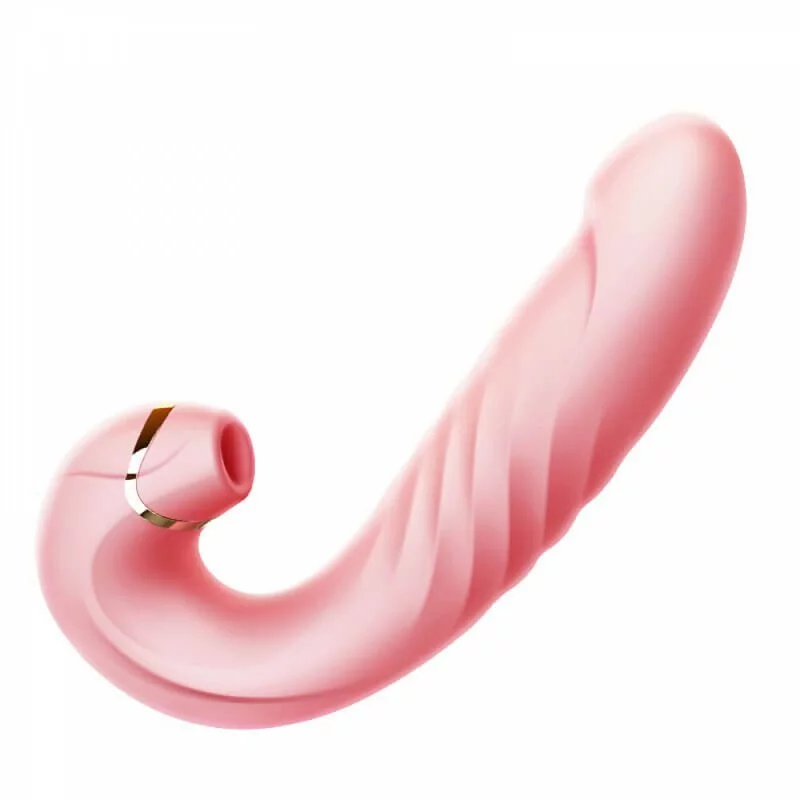 Erocome Draco 天龍座 抽插吸啜可調式雙頭按摩棒 粉紅色