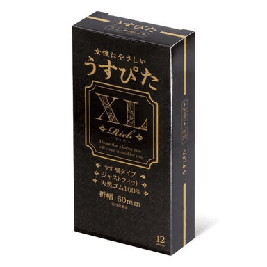 Japan Medical - Usu-Pita XL 加大碼 60mm 12 片裝 乳膠安全套