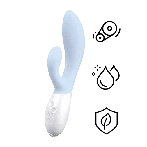 Lelo - Ina 3 兔耳震動棒 - 淺藍色