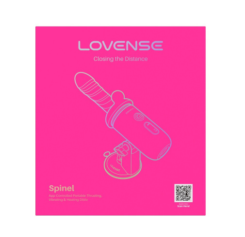 LOVENSE - Spinel 可APP控推撞抽插加熱式按摩棒+手持/吸啜底盤