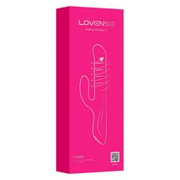 LOVENSE - Velvo 旋轉G點刺激頭&波浪滾珠兔仔按摩棒 - 粉色
