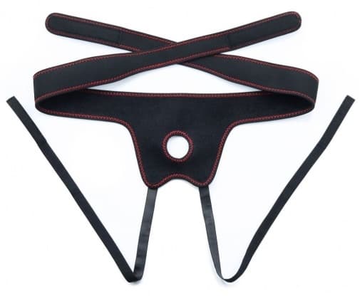 Lovetoy - 束帶連附陰囊7.5"假陽具 - 膚色