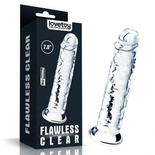 Lovetoy Flawless 假陽具 7.0" - 透明