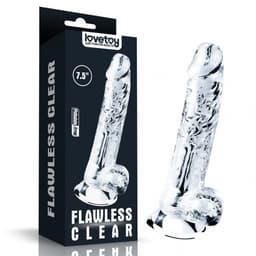 Lovetoy Flawless 假陽具 7.5" - 透明