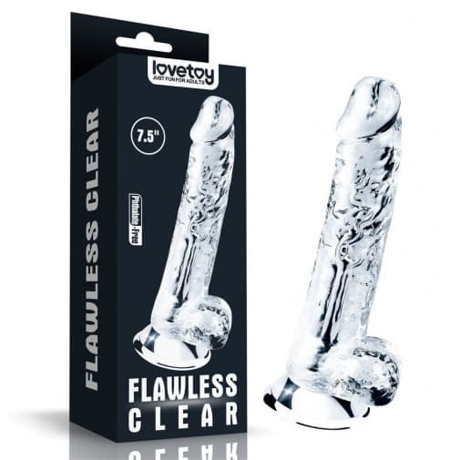 Lovetoy Flawless 假陽具 7.5" - 透明