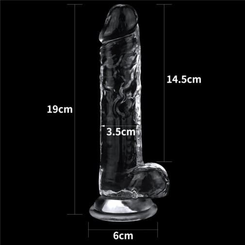 Lovetoy Flawless 假陽具 7.5" - 透明