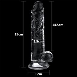 Lovetoy Flawless 假陽具 7.5" - 透明