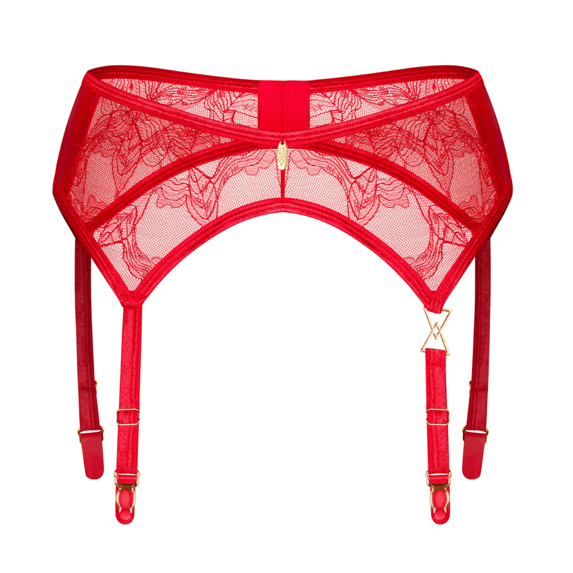 Obsessive - Aliosa garter belt 紅色刺繡性感吊襪帶 - S/M/L/XL