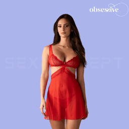 Obsessive - Cupide Desir 蕾絲透視露腰情趣睡裙套裝 (S/M/L/XL/XXL/XXXL)