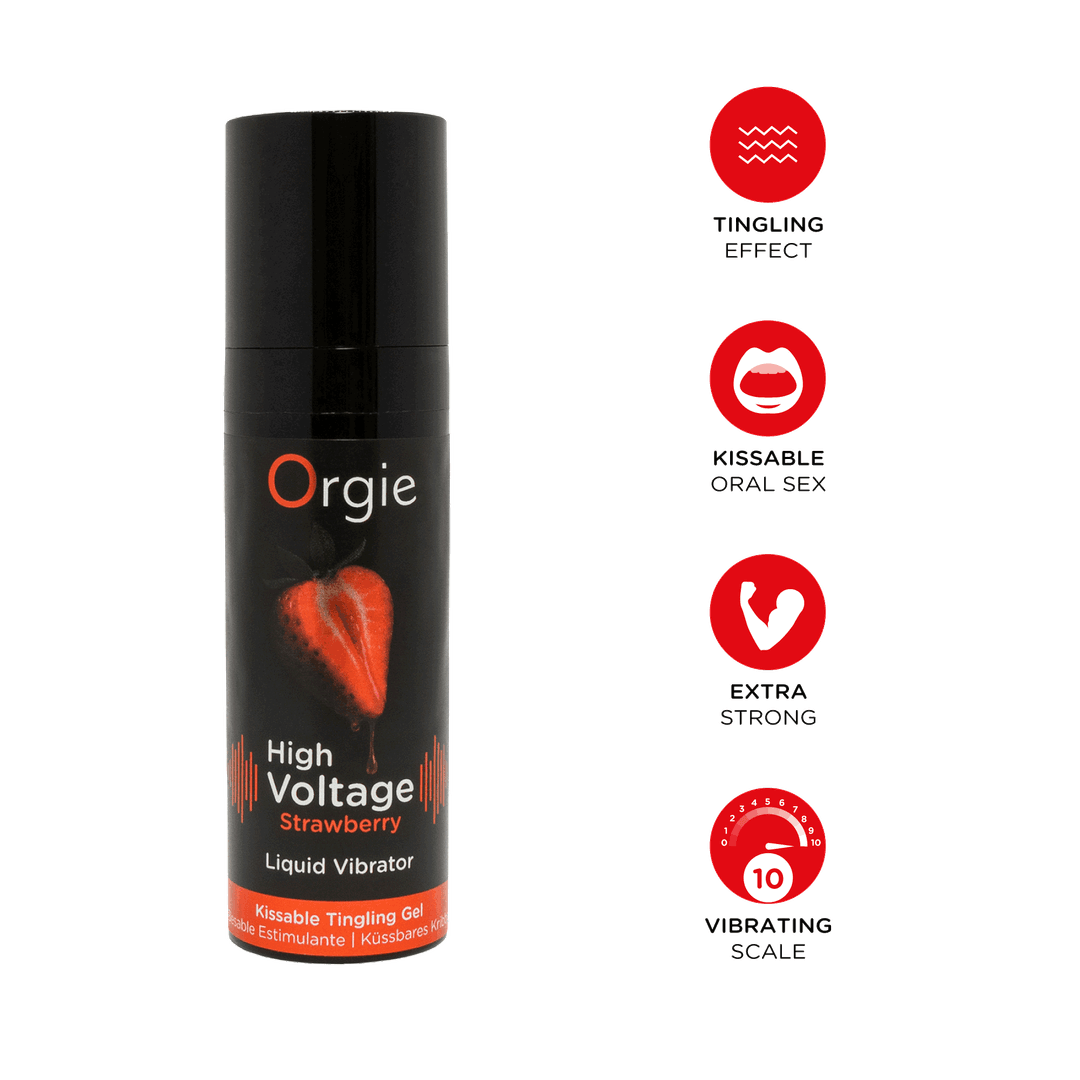 Orgie - High Voltage 酥麻震感口愛高潮精華液 草苺味 -15ml