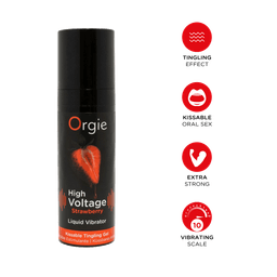Orgie - High Voltage 酥麻震感口愛高潮精華液 草苺味 -15ml