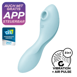 Satisfyer - Curvy Trinity 5+ 智能陰蒂吸吮震動按摩棒 藍色