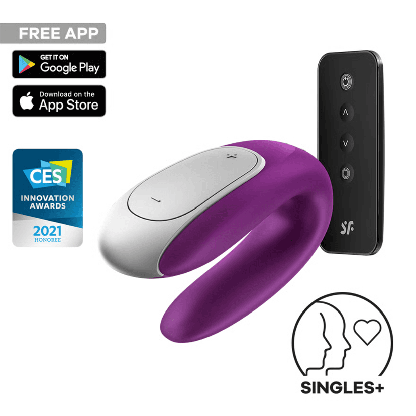 Satisfyer Double Fun 情侶共震器 紫色
