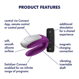 Satisfyer Double Fun 情侶共震器 紫色