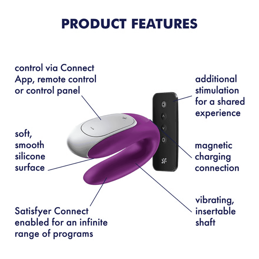 Satisfyer Double Fun 情侶共震器 紫色