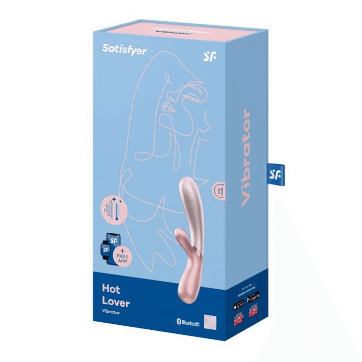 Satisfyer Hot Lover 手機遙控溫感 G 點震動棒 (粉紅頭+深粉紅色底)