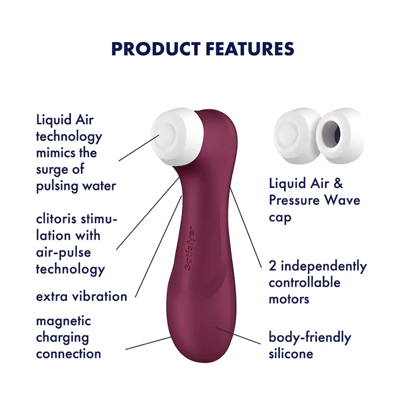 Satisfyer Pro 2 (第三代) 智能吸吮震動器 酒紅色
