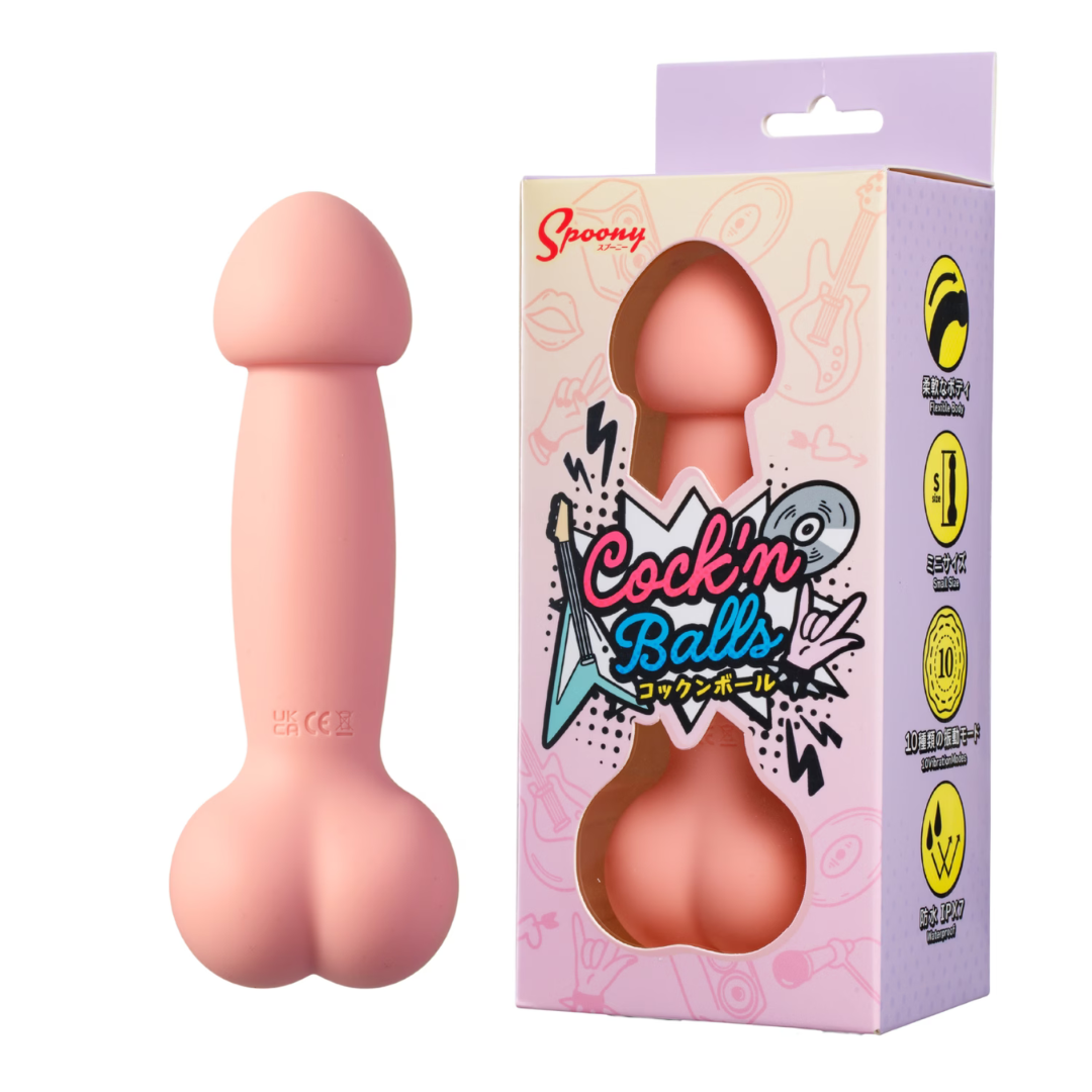 Spoony 仿真陽具造型震動器 - 珊瑚粉