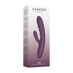 SVAKOM - Avery 抽插式兔耳按摩棒 - 紫色