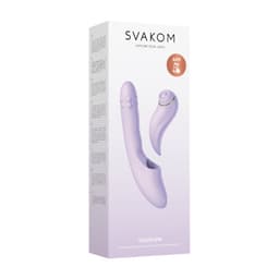 SVAKOM DuoGlow 抽插連旋轉滾珠按摩棒 配可分拆式陰蒂拍打按摩器 - 丁香紫色