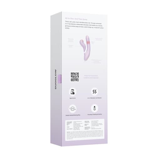 SVAKOM DuoGlow 抽插連旋轉滾珠按摩棒 配可分拆式陰蒂拍打按摩器 - 丁香紫色