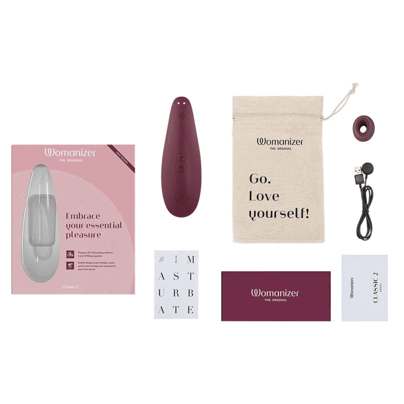 Womanizer Classic 2 陰蒂吸啜器 - 酒紅色