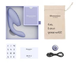 Womanizer Duo 2 陰蒂吸啜 + G點震動器 - 淺紫色