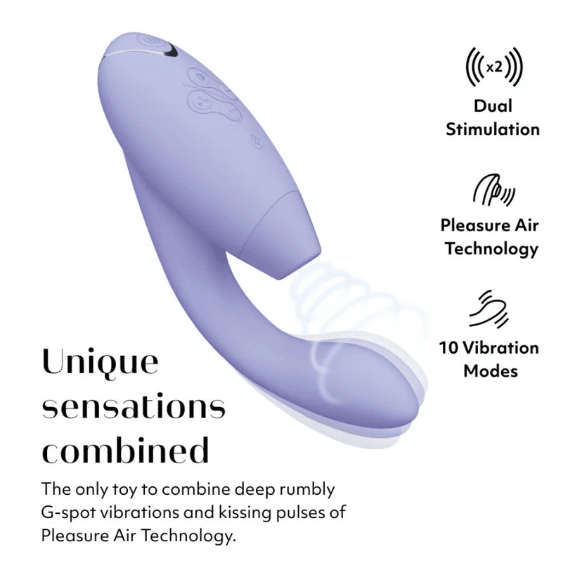 Womanizer Duo 2 陰蒂吸啜 + G點震動器 - 淺紫色