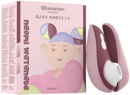 Womanizer 渡邊直美限定聯名款 Liberty 2 便攜版陰蒂吸啜器 - 酒红色