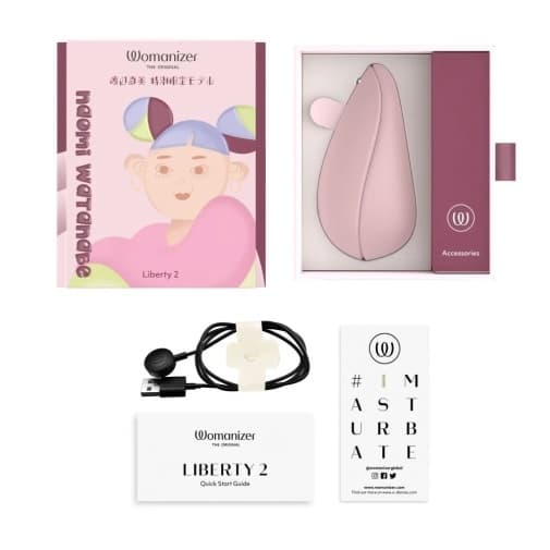 Womanizer 渡邊直美限定聯名款 Liberty 2 便攜版陰蒂吸啜器 - 酒红色