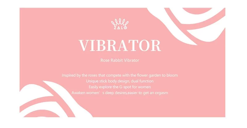 Zalo - Rose Rabbit Vibrator 吸吮震動棒 粉色