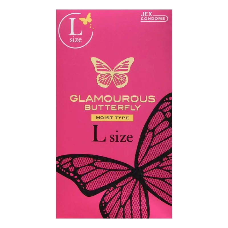 Jex魅力蝴蝶 滋潤型 大碼 8 片裝 乳膠安全套