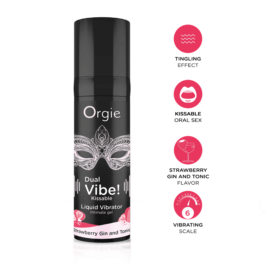 Orgie - Dual Vibe! 草莓琴湯尼味酥麻震感口交高潮凝膠 -15 ml