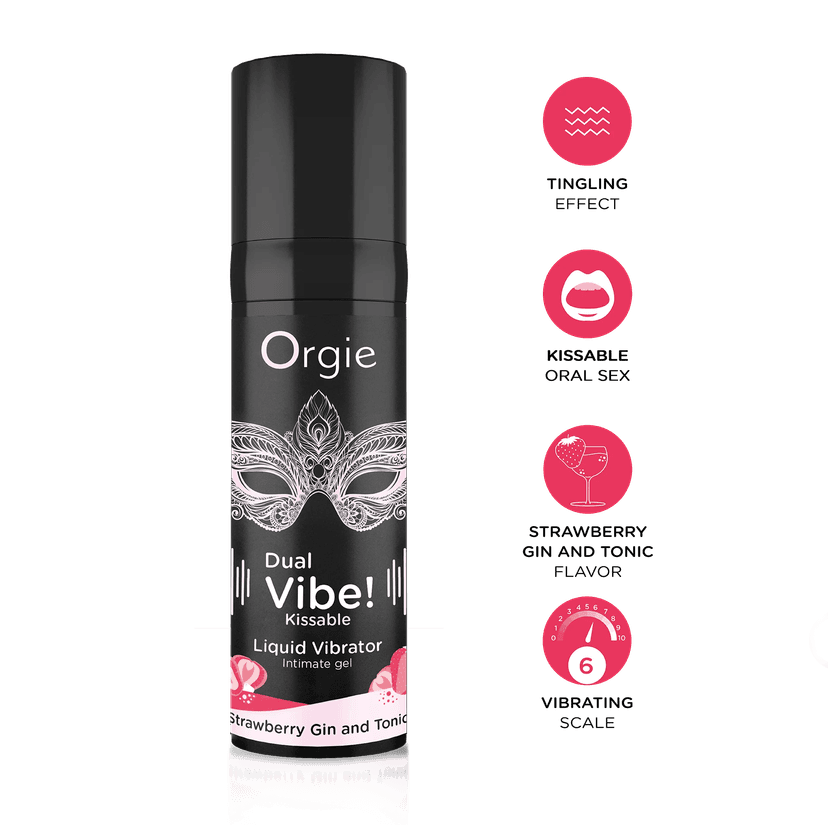 Orgie - Dual Vibe! 草莓琴湯尼味酥麻震感口交高潮凝膠 -15 ml