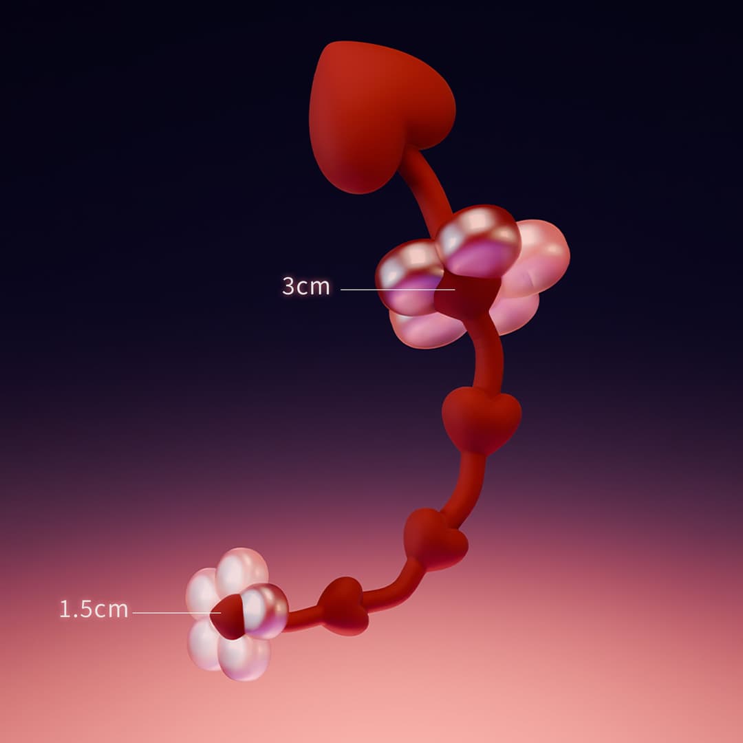 UPKO Heart Anal Beads 心形後庭拉珠