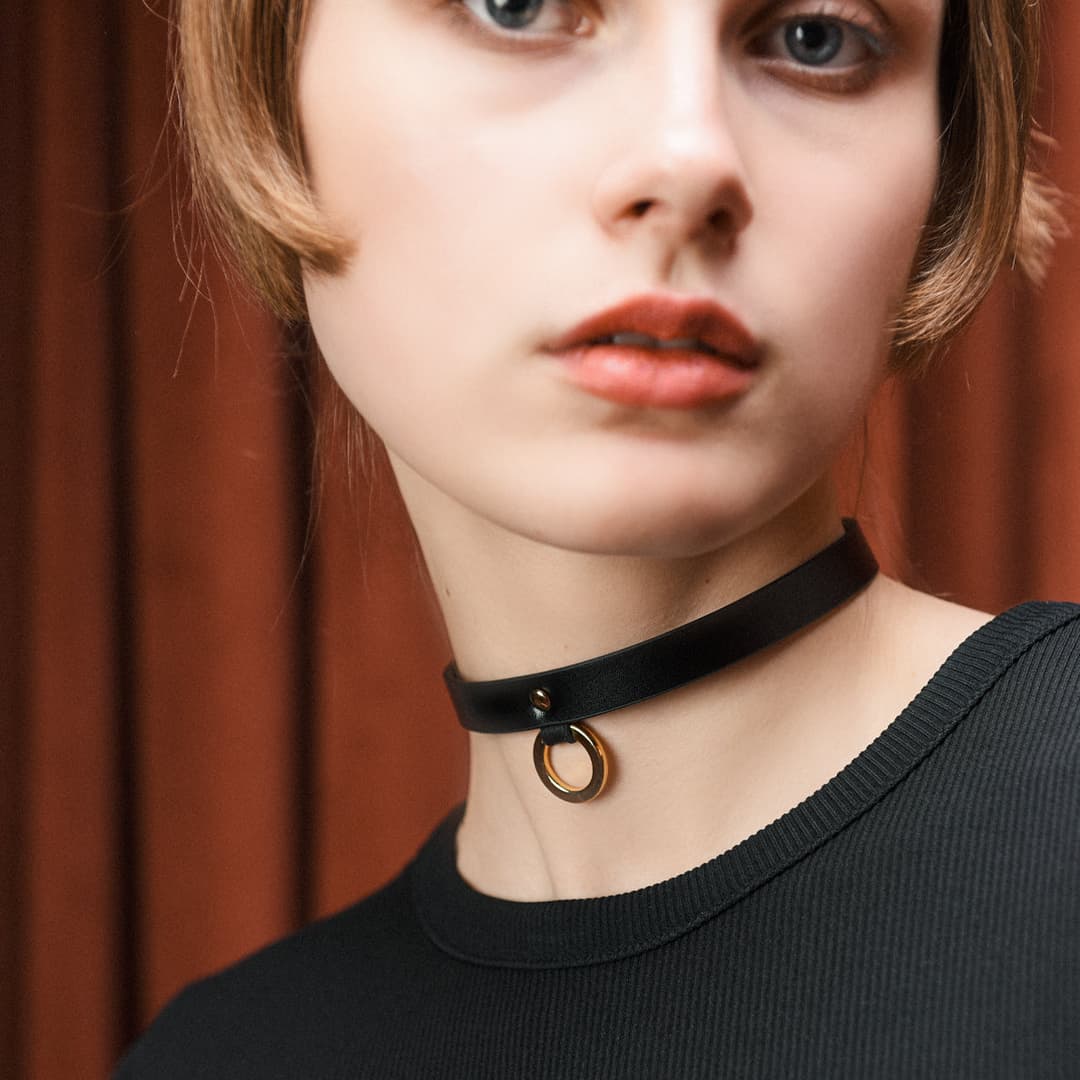 UPKO 皮革細頸鏈(Leather Thin Choker)