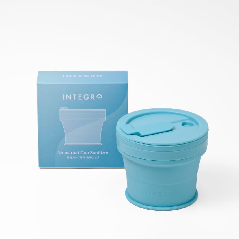 INTEGRO 月經杯/月經碟專用洗淨消毒杯(270ml 電子微波爐對應折疊式)