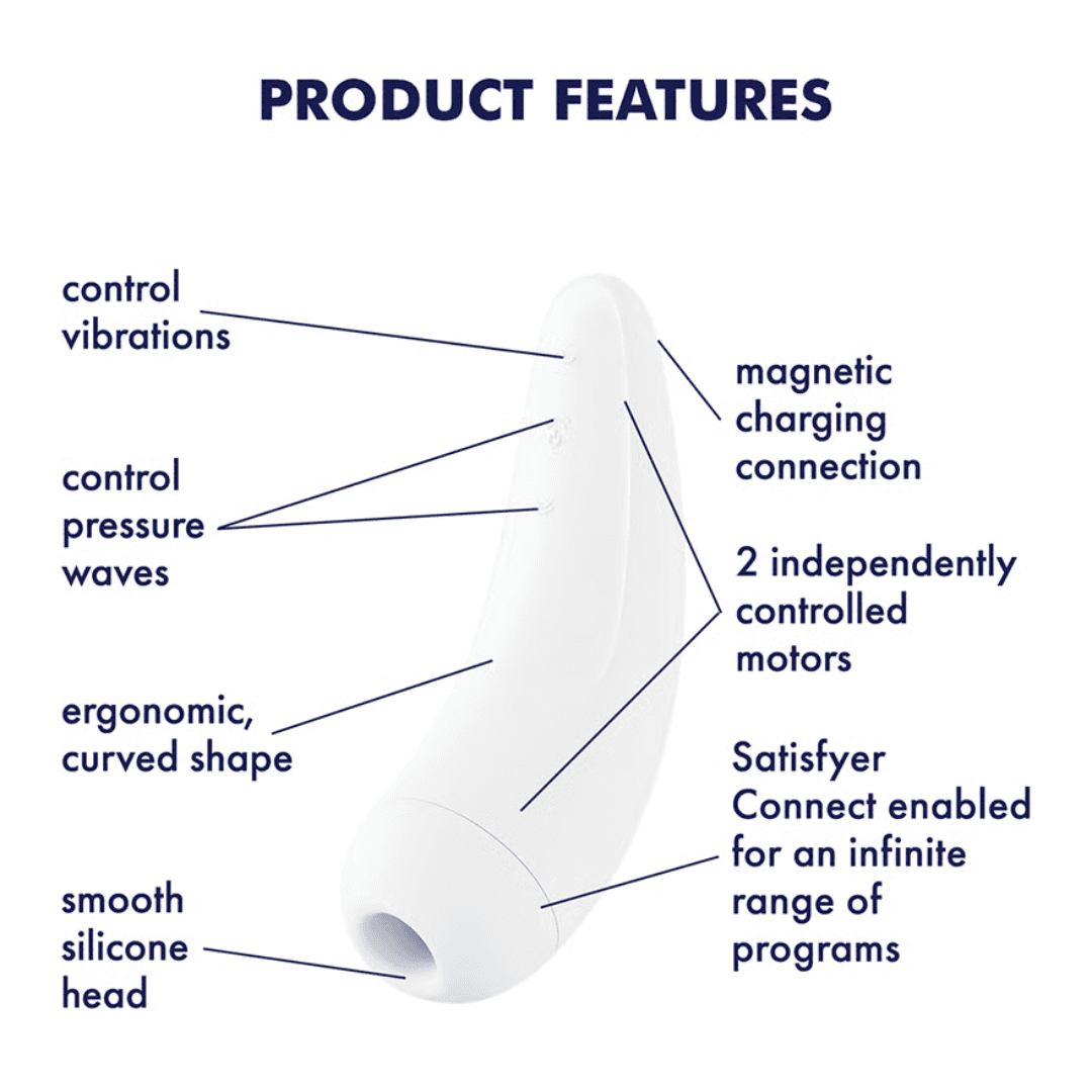 Satisfyer Curvy 2+ 吸啜震動器 - 白色
