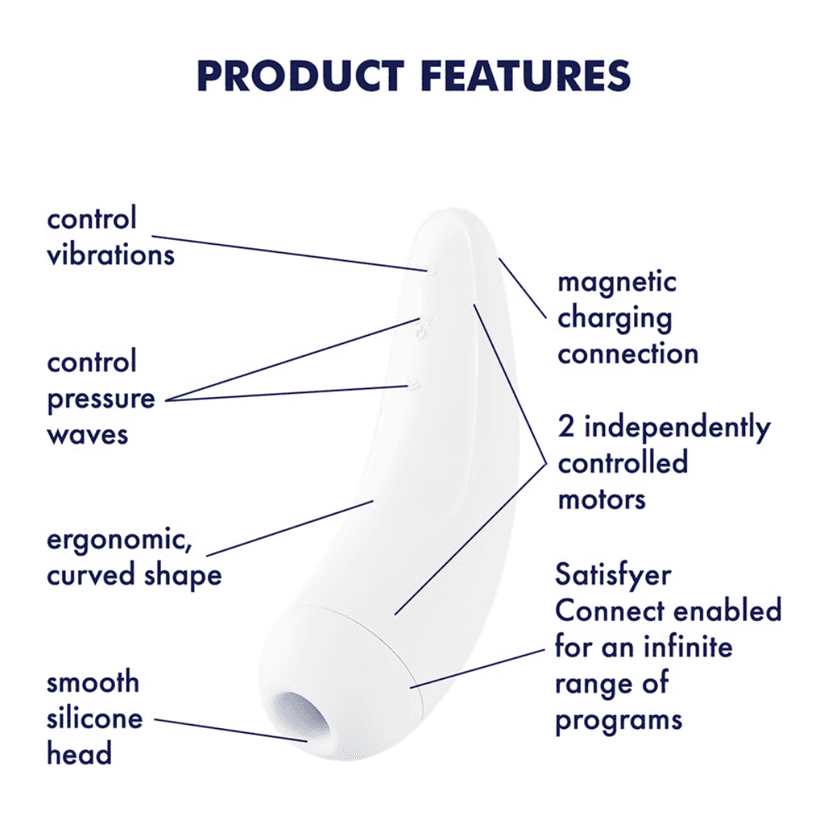 Satisfyer Curvy 2+ 吸啜震動器 - 白色