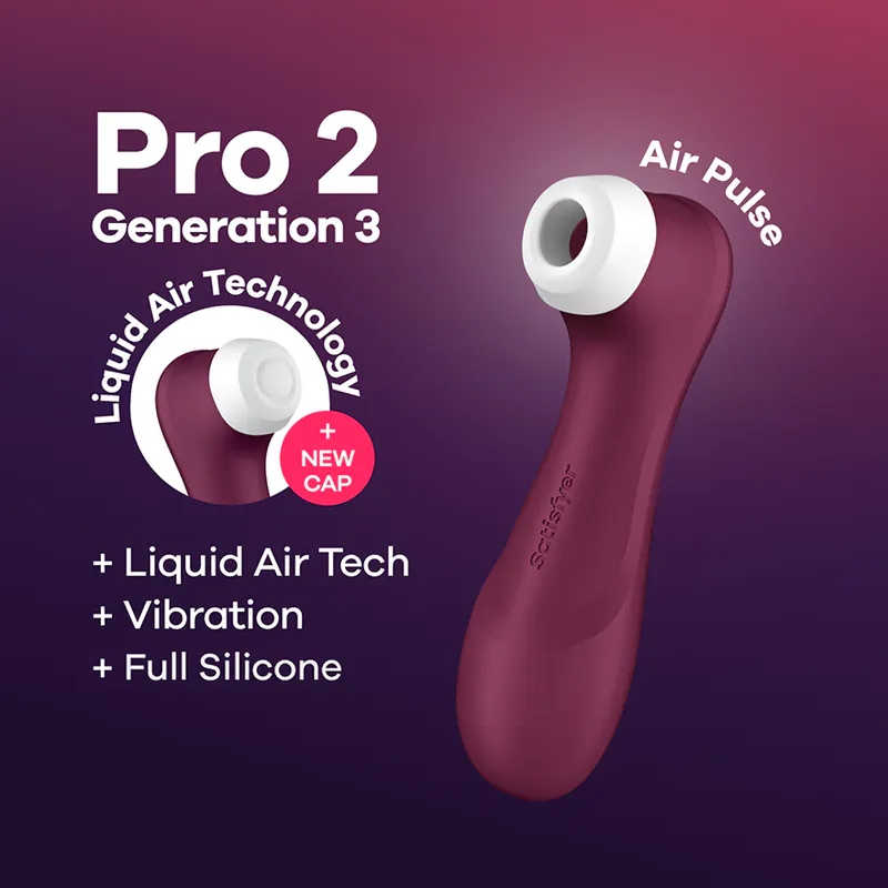 Satisfyer Pro 2 (第三代) 智能吸吮震動器 酒紅色
