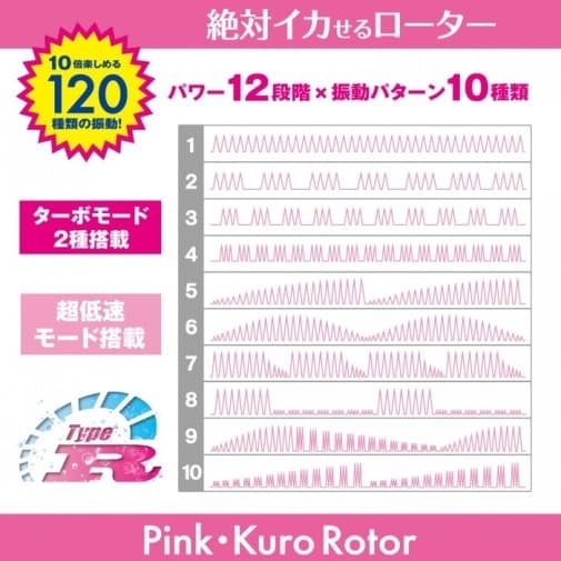 SSI Japan - Kuro Rotor Type-R 迷你有線震蛋 - 黑色