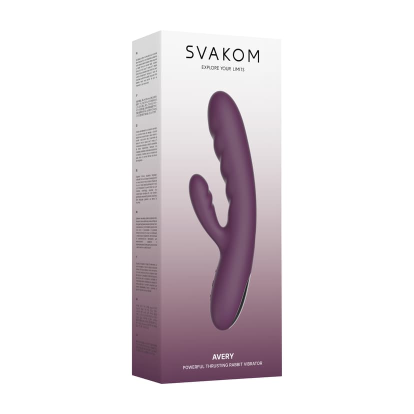 SVAKOM - Avery 抽插式兔耳按摩棒 - 紫色