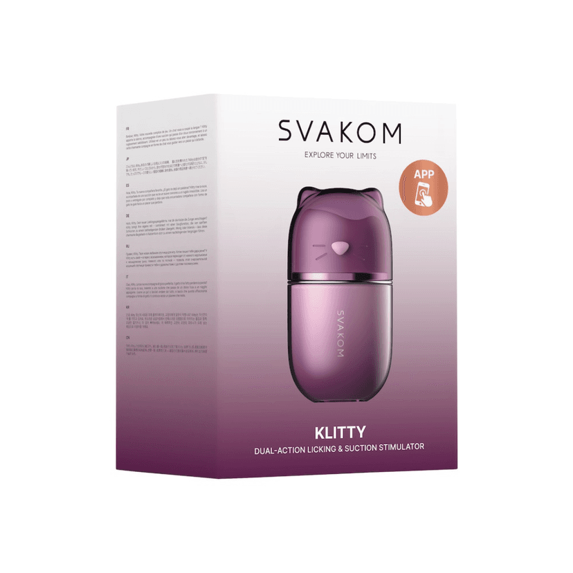 SVAKOM Klitty 智能遠程 舌頭挑逗吸吮震動器 - 薰衣草色