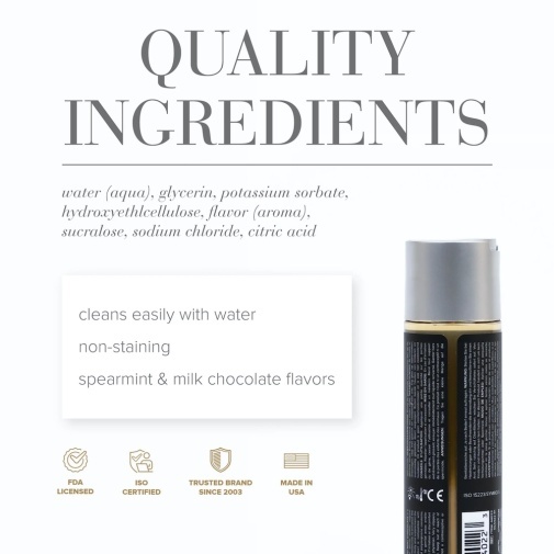 System Jo - Gelato 薄荷巧克力味可食用水性潤滑劑 - 30ml