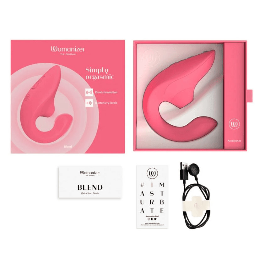 Womanizer Blend 陰蒂吸啜+G點按摩器 - 玫瑰粉